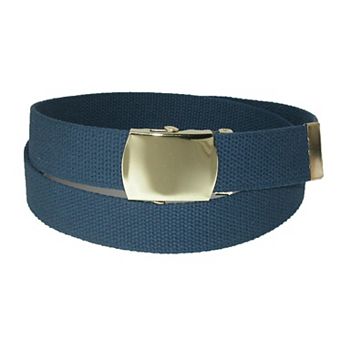 Ctm Cotton Adjustable Belt With Brass Buckle