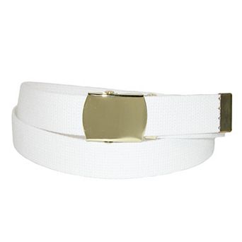 Ctm Cotton Adjustable Belt With Brass Buckle