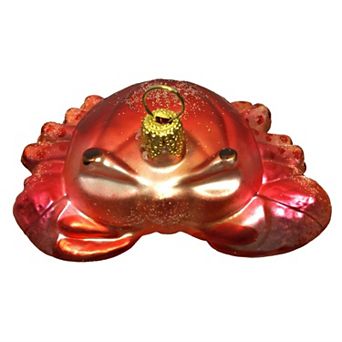 Pinnacle Peak Trading Red Crab Polish Glass Christmas Tree Ornament Sea Life Animal Made In Poland