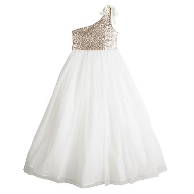 slim fit dress slacks Young Girl's Black Dress with Gold Lace Size 3T-4T main image 1