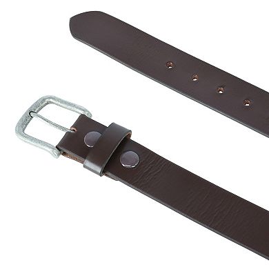 Ctm Men's Leather 1 3/8 Inch Removable Buckle Bridle Belt
