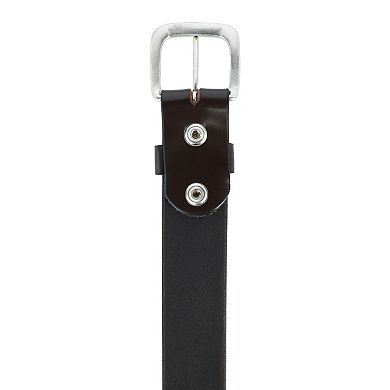 Ctm Men's Leather 1 3/8 Inch Removable Buckle Bridle Belt