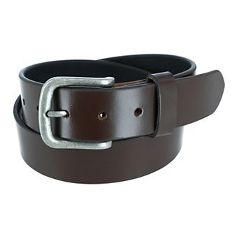 Ctm Men's Leather 1 3/8 Inch Removable Buckle Bridle Belt