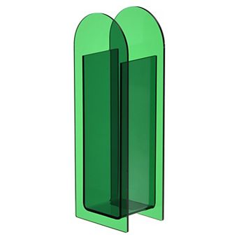 Acrylic Vase, Arch Acrylic Floral Vase Clear Geometric Plastic Decorative Vase