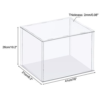 Display Case, Acrylic Box Assemble Dustproof Box Showcase For Collectibles