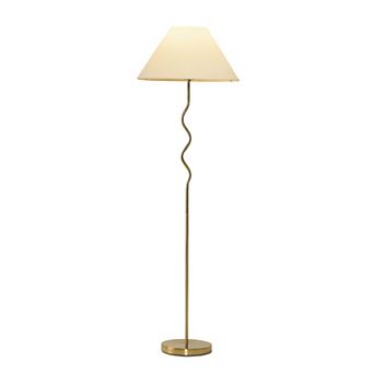Brightech Squiggle 22" Led Contemporary Modern Floor Lamp With Empire Shade
