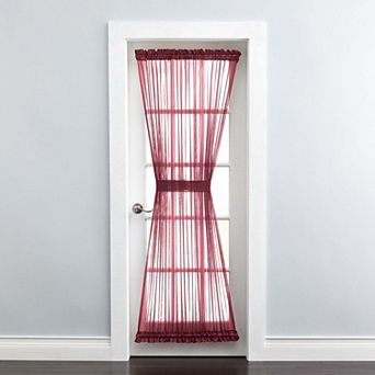 BrylaneHome BH Studio Sheer Voile Door Panel With Tiebacks
