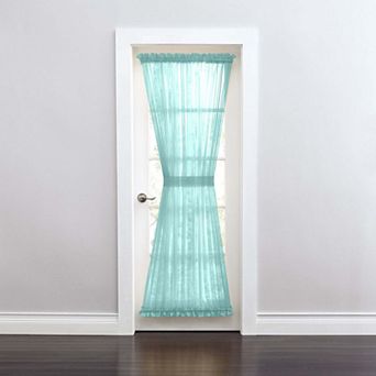 BrylaneHome BH Studio Sheer Voile Door Panel With Tiebacks