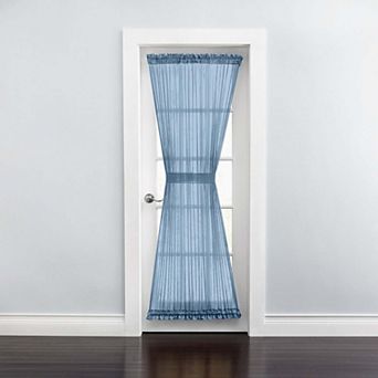 BrylaneHome BH Studio Sheer Voile Door Panel With Tiebacks