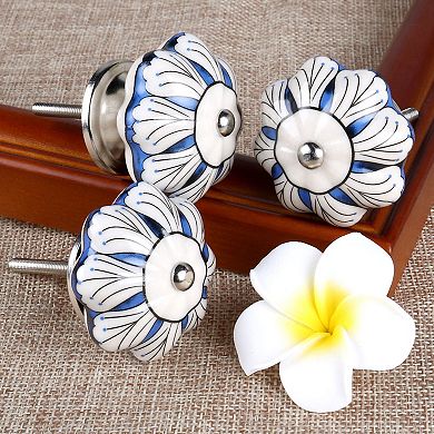 1pcs Hand Painted Ceramic Door Knobs Cabinet Drawer Wardrobe Cupboard Pull Handles