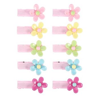 1 Set Flower Shape Hair Clips For Girls Hairpins Cartoon Fabric Hair Clips