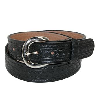 Ctm Men's Big & Tall Leather Western Belt With Removable Buckle