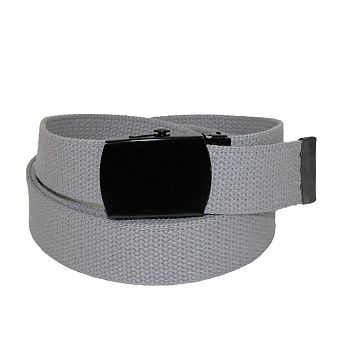 Ctm Fabric Big & Tall Adjustable Belt With Black Buckle