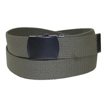 Ctm Fabric Big & Tall Adjustable Belt With Black Buckle