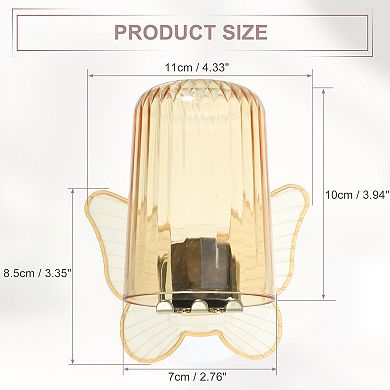 1 Set Cute Wall Mounted Toothbrush Holder With Cup For Bathrooms 4.33"x3.35"