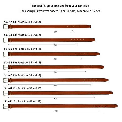 Danbury Men's 35mm Leather Cognac Double Loop Belt