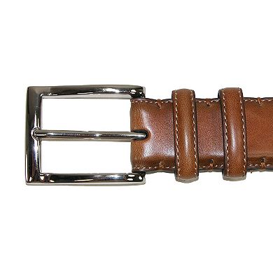 Danbury Men's 35mm Leather Cognac Double Loop Belt