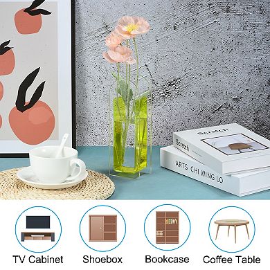 Acrylic Vase Arch Acrylic Floral Vase Clear Geometric Plastic Decorative Vase