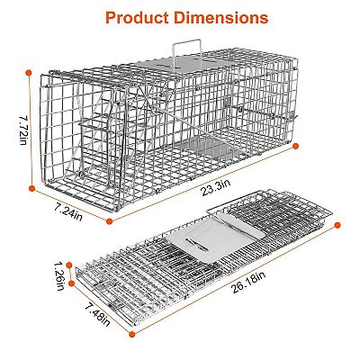 Collapsible Cat Trap Cage Humane Live Animal Release For Rodents And Wildlife