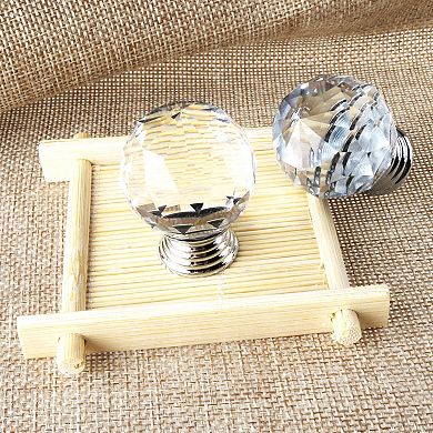 30mm Crystal Glass Drawer Knobs Cabinet Pull Handle New Round