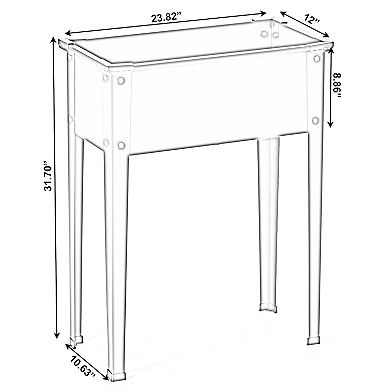 Freestanding Raised Garden Bed Rectangular Flower Planter