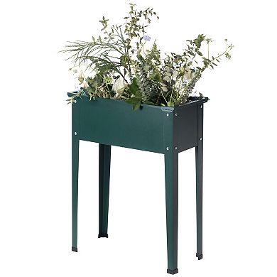 Freestanding Raised Garden Bed Rectangular Flower Planter