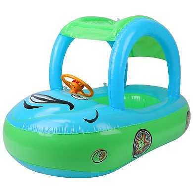 Kids, Inflatable Pool Float With Sun Protection Canopy