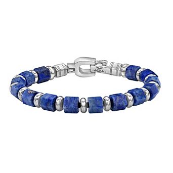 Men's LYNX Stainless Steel Bead Bracelet
