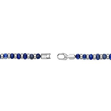 Men's LYNX Stainless Steel Blue Lapis Bracelet