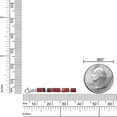 Men's LYNX Stainless Steel Red Agate Bracelet