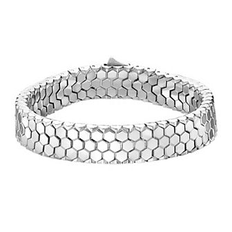 Men's LYNX Stainless Steel Honey Comb Bracelet
