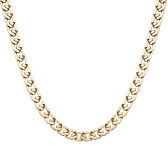 Men's LYNX Gold Ion-Plated Stainless Steel Chain Link Necklace