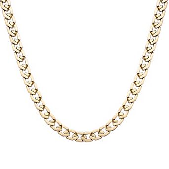 Men's LYNX Gold Ion-Plated Stainless Steel Chain Link Necklace