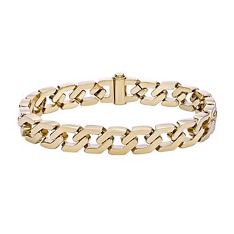Men's LYNX Gold Ion-Plated Stainless Steel Chain Link Bracelet