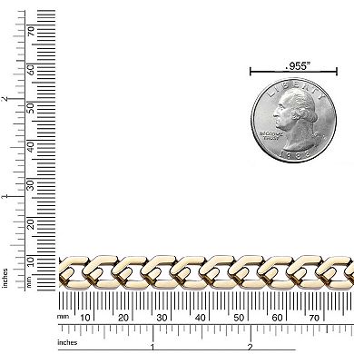 Men's LYNX Gold Ion-Plated Stainless Steel Chain Link Bracelet