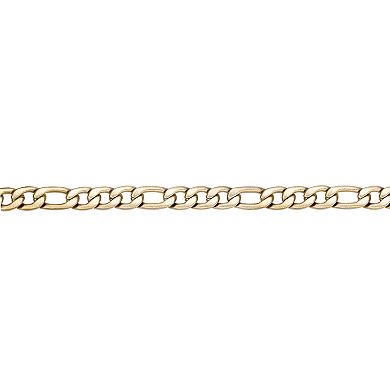 Men's LYNX Stainless Steel Gold Tone Ion-Plated Figaro Chain Necklace