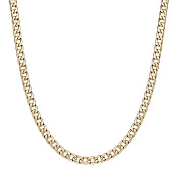 Men's LYNX Stainless Steel Gold Tone Ion-Plated Curb Chain Necklace