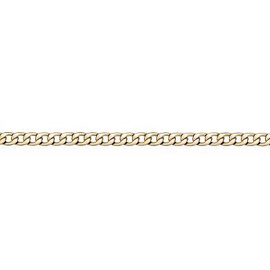 Men's LYNX Stainless Steel Gold Tone Ion-Plated Curb Chain Necklace
