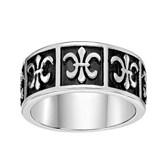 Men's LYNX Stainless Steel Fleur De Lis Ring