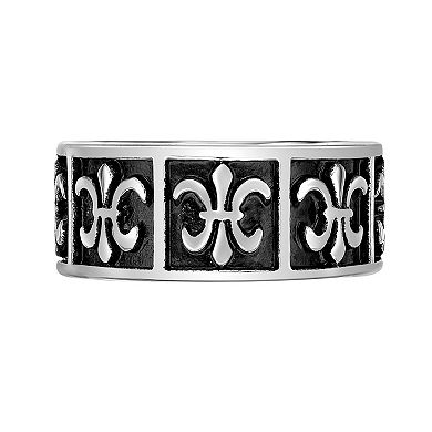 Men's LYNX Stainless Steel Fleur De Lis Ring