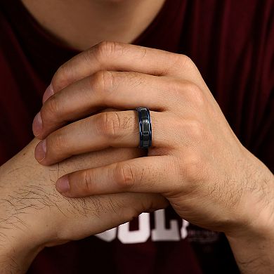 Men's LYNX Black Zirconium & Blue Ion-Plated Ring