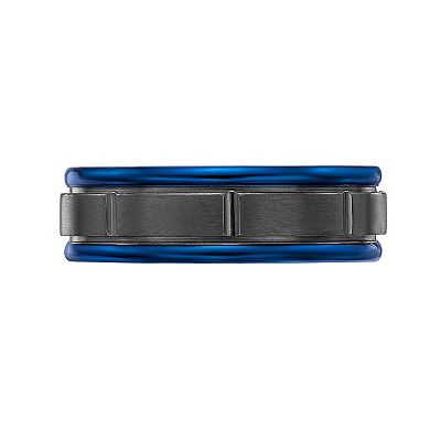Men's LYNX Black Zirconium & Blue Ion-Plated Ring