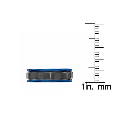 Men's LYNX Black Zirconium & Blue Ion-Plated Ring