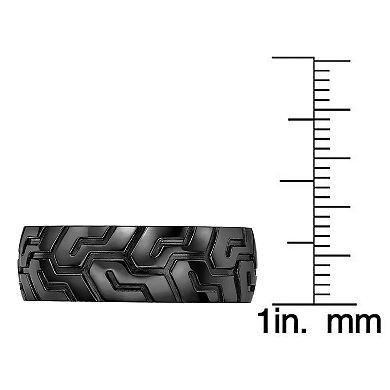 Men's LYNX Black Zirconium Textured Ring