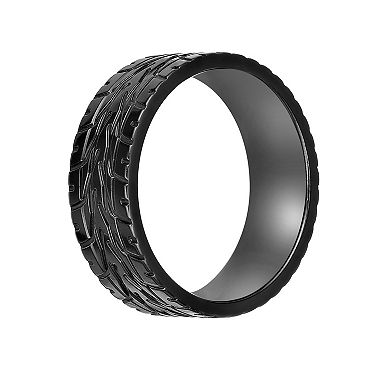Men's LYNX Black Zirconium Tire Pattern Ring