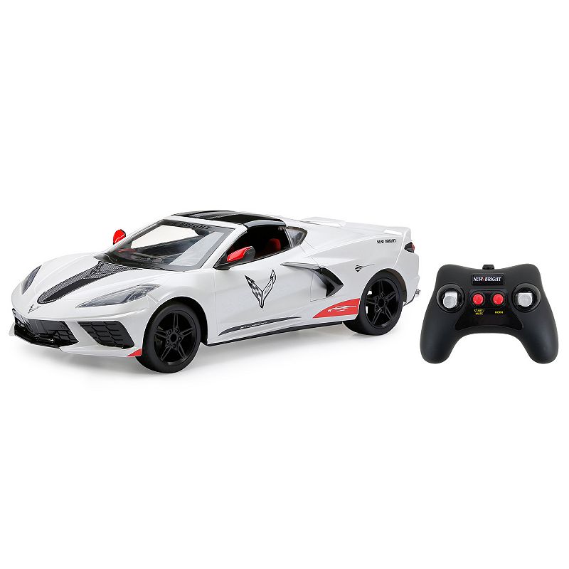 New Bright RC 1:8 Scale (22") FF USB Showcase Sportscar - Corvette Stingray - White