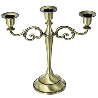 Candelabra Candle Holders, 3 Arm Metal Candlestick Stand for Taper Candles