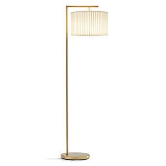 Brightech Montage Modern 60" Led Floor Lamp With Pleated Shade