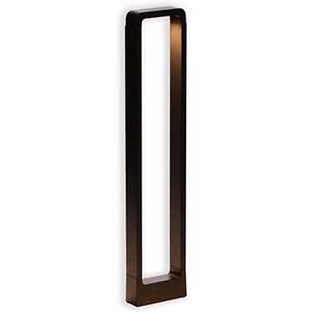 Decorative Driveway Bollard Rectangle LED Garden Light, Aluminum Pathway Outdoor Light