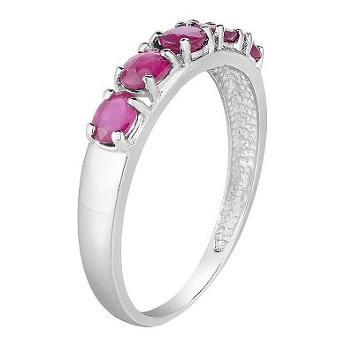10k White Gold Ruby Ring